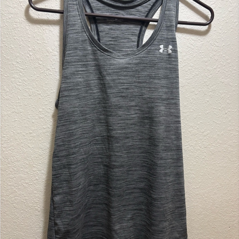 Under Armour Loose Racerback Tank Heather Grey Med